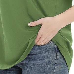 Respirant nouveau personnalisé décontracté à manches longues T-shirts pour les femmes en gros 100% coton séchage rapide plaine t-shirt femmes - Product Image 6