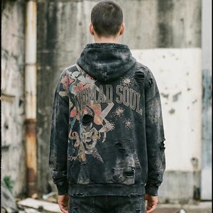 Sweat à capuche de haute qualité 100% coton pour homme, coupe ample, imprimé automne, manches longues, broderie de strass, dernière mode, logo personnalisé - Product Image 6