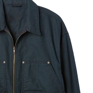 แจ็กเก็ตยีนส์ครอปของผู้ชายสไตล์วินเทจลำลองผ้าแคนวาสสีล้วนสำหรับฤดูใบไม้ร่วงขายส่งขนาดใหญ่พิเศษ - Product Image 5