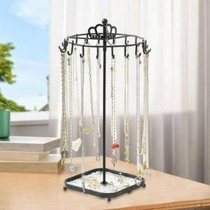 Présentoir à bijoux en métal aspect luxe fini or Organisateur d'articles cosmétiques pour femmes Présentoir à bijoux pour commode de table - Product Image 5