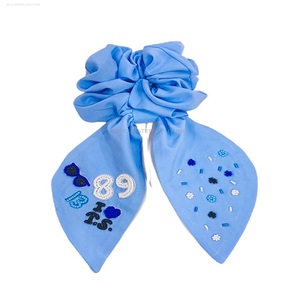 Nuevo lanzamiento indio bordado a mano con cuentas para el cabello Scrunchies hecho a mano semilla con cuentas cola Scrunchies a juego accesorio para el cabello bordado - Product Image 6