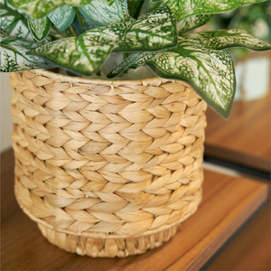 Venta al por mayor, buen precio, maceta de jacinto de agua con soporte de metal, macetas de jardín tejidas a mano de Vietnam - Product Image 4