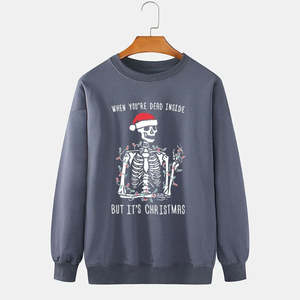 Sweat-shirts pour hommes en coton 100% à bas prix et tendance, matière thermique, design brodé, taille 3XL, sweat-shirts d'hiver - Product Image 3