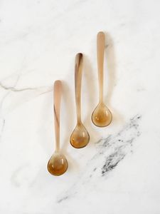 CUILLÈRE EN CORNE DE BUFFALO NATUREL ANIMAL POUR CAFÉ THÉ Corne à vin Cuillère Set Ustensiles de cuisine Vaisselle Corne Cuillères - Product Image 4