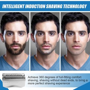 Paquete de 3 cabezales de repuesto para afeitadora eléctrica, compatibles con la cuchilla de afeitar, para afeitado facial masculino - Product Image 4