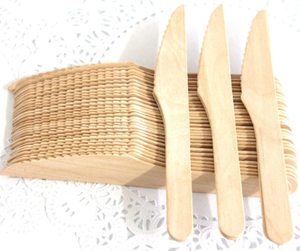Juego de Cuchillos de Madera Ecológicos, Utensilios Suaves y Duraderos para Cocina, Picnic y Comedor - Product Image 1