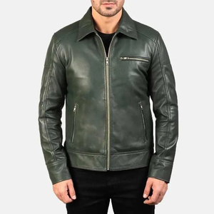 Veste en cuir véritable pour hommes à la mode personnalisée/vestes en cuir pour hommes/vestes en cuir du Pakistan pour hommes - Product Image 2