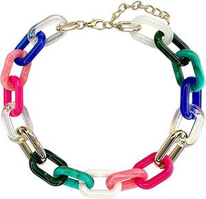 Cadena de Eslabones de Resina Pintada a Mano de Moda para Accesorios de Moda - Joyería DIY Personalizable de Alta Calidad para Pulseras y Collares - Product Image 2