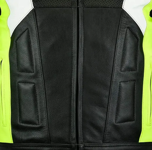 Chaqueta de cuero de motocicleta de alta calidad de último diseño de cuero de vaca con paneles samtex de cuatro vías - Product Image 3