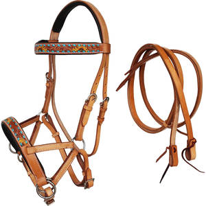 Cuir unisexe adulte Weaver Cuir Travail Tack Futurity Knot Browband Headstall Culotte à fleurs Personnaliser Fabricant - Product Image 6