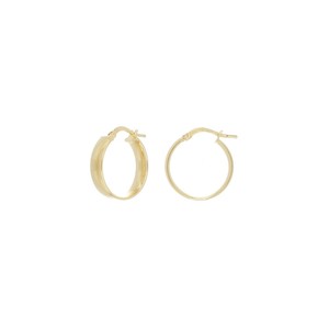 Aros Redondos Pulidos de Alta Calidad al por Mayor, Color Amarillo, 15 mm, Clásicos, Chapados en Oro de 18K, Plata de Ley 925 - Product Image 1
