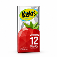 Vente en gros de bonbons probiotiques sans sucre KisKis, saveur fraise, boîte diamant pour la santé bucco-dentaire
