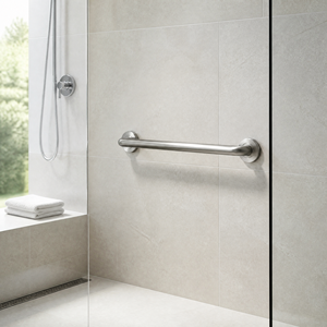 Barre d'appui en nickel brossé de 24 pouces pour douche et baignoire, rail de sécurité mural en acier inoxydable pour salle de bain - Product Image 1