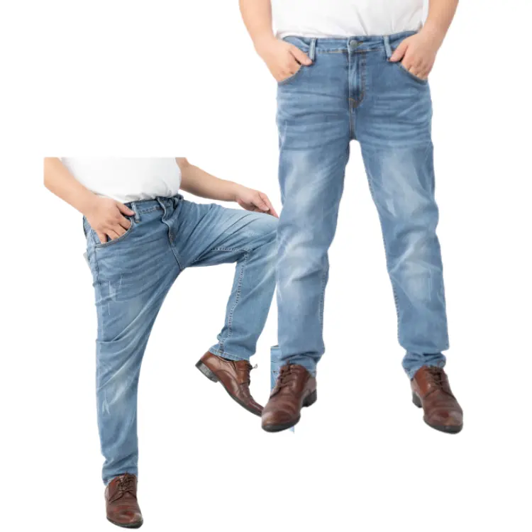 メンズジーンズパンツ工場価格低速乾性作業用Akyooブランドカスタマイズ包装ベトナム製メーカー