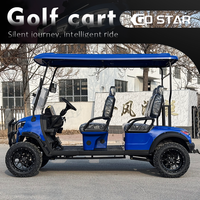 Mobil Golf Listrik 4 Kursi Rem Cakram Kecepatan 50-70Km/jam Jarak Tempuh 90km Bersertifikasi GCC/CE/Dot/Eec untuk Lapangan Golf & Resor Go Star