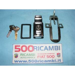 Copri Maniglie Esterne Cromate FIAT 500 D F L R con Motore + Chiave per Apertura Cofano Posteriore - Product Image 1