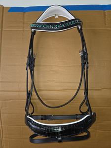 Brida de caballo de cuero Ecuestre para deportes al aire libre de las exportaciones globales más vendidas MH totalmente personalizada de alta calidad OEM/ODM aceptado - Product Image 4