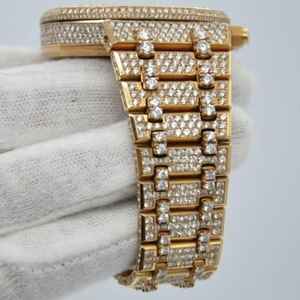 Montre-bracelet automatique en acier inoxydable de style antique VVS Moissanite avec diamant glacé pour hanche mécanique de grossiste indien - Product Image 4