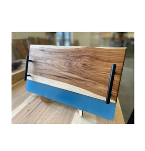 Plateau de petit-déjeuner en bois et résine, meilleure qualité, fait à la main, dernières pièces, organisateur de cuisine, plateau en bois et résine - Product Image 6