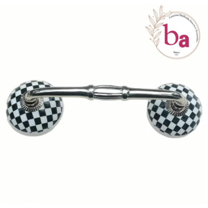 Perillas de cerámica plateadas modernas hechas a mano para puerta de armario, tirador de puente para cocina, dormitorio, baño, sala de estar, Hardware de calidad - Product Image 1