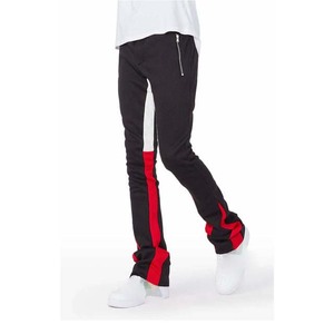 Pantalones de alta calidad con logotipo personalizado para hombre, Joggers apilados con bolsillo, ropa de calle, pantalones para hombre, rectos, a rayas curvas, OEM - Product Image 5