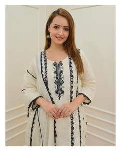 Nuevo exclusivo indio rayón Kurti pantalón Nazneen Dupatta conjunto Ropa Étnica de mujer precio bajo fábrica venta al por mayor tasa paquistaní - Product Image 2