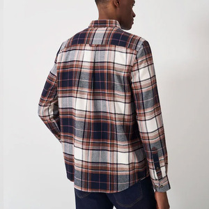 Camisa de franela de algodón a cuadros para hombre, superventas, manga larga abotonada, tallas altas, franela transpirable, diseño de estampado - Product Image 2