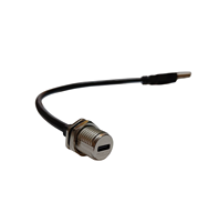 Conector de montaje en panel de metal USB tipo C compacto a prueba de agua PG9 tamaño hembra a PCB 90 tipo DIP