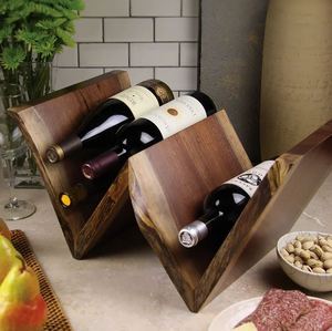 Support de rangement de bouteille de vin de style industriel pour cuisine décoration de la maison table à manger champagne vin présentoir support bar - Product Image 2