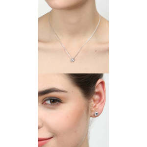 Compre en Línea Conjuntos de Pendientes y Colgantes de Plata de Ley 925 de Primera Calidad para Compromiso - Product Image 6