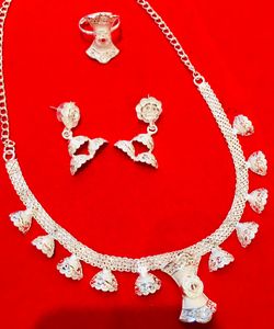 Cuivre plaqué Dubai Vintage mode ensemble de bijoux collier boucles d'oreilles bracelets peignes classique fleur perle anniversaires - Product Image 4