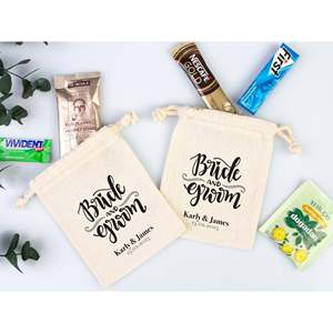 Sacs en coton personnalisés avec nom pour kit de récupération mariés – Cadeaux de fête de bachelorette - Product Image 3