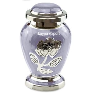 Beautiful Cross-Engraved Premium Quality Metal Keepsake Urn Grey Shades Available Wholesale <b>Funeral</b> <b>Supplies</b> Premium Quality Urn - Product Image 5