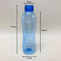 Botella de agua de plástico PET azul de 500ML al por mayor con tapa de filtro popular botella de diseño personalizado muestra gratis FÁBRICA DE Vietnam