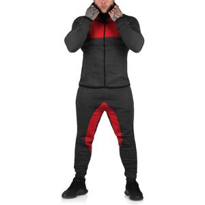 ชุดวอร์มสองชิ้นสำหรับผู้ชายชุดวิ่งออกกำลังกายแบบสตรีทแวร์ระบายอากาศได้ดีปรับแต่งได้น้ำหนักเบาขายส่งใหม่ - Product Image 3