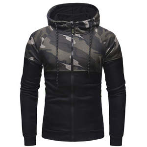 Jersey pesado de alta calidad para hombres 500gsm French Terry Hoodie Zipper con cuerdas Sudaderas con capucha y sudaderas para hombres - Product Image 2