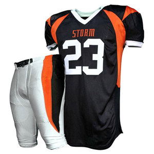 Uniforme personnalisé de football américain sublimé avec tissu antibactérien respirant à séchage rapide et option de taille supérieure - Product Image 4