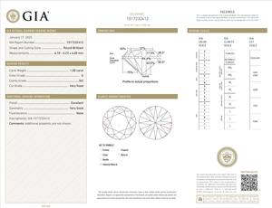 B2B D'Vins Jewels GIA Certified Diamante blanco suelto 1,00 CT Natural redondo G Color FL FLOW Pureza EX Cut Pulido - Product Image 2