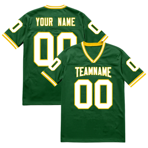 Maillot de football américain en polyester 100% personnalisé avec nom de l'équipe col en V manches courtes respirant-grande taille - Product Image 4