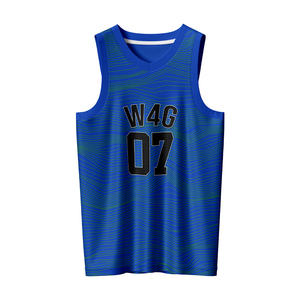 Conjunto de Uniforme de Baloncesto Reversible sin Mangas Sublimado Personalizado de Alta Calidad para Hombre, 100% Poliéster, Absorbe la Humedad y Secado Rápido - Product Image 2