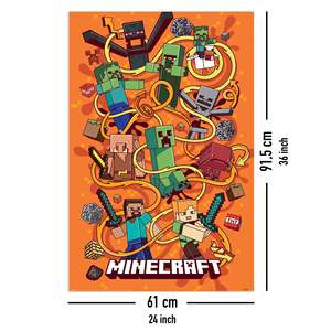 Modern Style Minecraft <b>Poster</b> Funtage Montage Design for Wall Use Made of Paper - Product Image 5