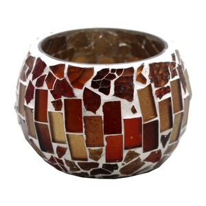Votivo clásico de forma redonda de hierro decorativo de diseño moderno para decoración navideña negro con color dorado hecho a mano - Product Image 3