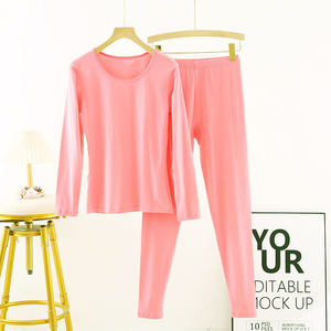 Ensemble de sous-vêtements thermiques à encolure dégagée ultra doux pour femmes haut long avec doublure en polaire à manches longues Sexy mince et respirant - Product Image 6