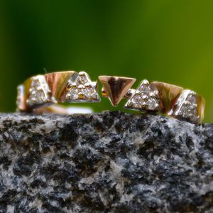 Bague en diamant authentique en or massif 14K et 18K de luxe Bijoux en diamant naturel élégants - Product Image 1