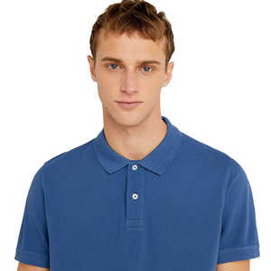 Polo en coton et soie brodé avec logo en gros pour hommes, polos de golf unis de haute qualité, polo personnalisé pour hommes - Product Image 5