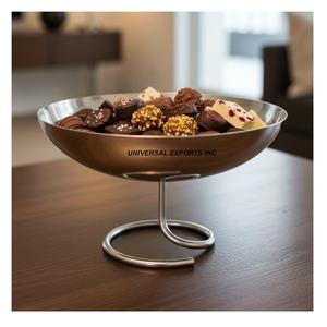 Tazón de Chocolate de Acero Pulido Brillante, Última Novedad, Tazón de Dulces de Diseño, Tazón de Chocolate Redondo para Mesa - Product Image 1