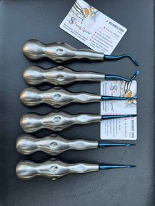 Hot Selling <b>Dental</b> Elevator Set Black Gold Stainless Steel Luxating & Serrated <b>Dental</b> Root Elevators for Tooth Extraction - Product Image 2