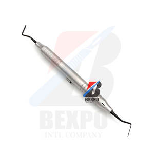 Dental 3 Periotome Slight Curved/Straight, Serrated Instrument Periodontal Manual Power Source <b>Tool</b> for <b>Cleaning</b> & Filling <b>Teeth</b> - Product Image 2