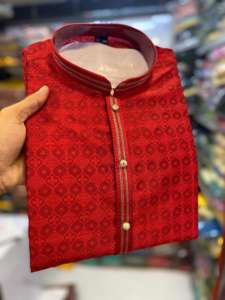 Kurta de estilo Sherwani de lujo para hombres, Kurta informal a Formal para hombres, fiesta y uso festivo, Kurta de algodón puro para hombres para Eid - Product Image 4