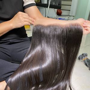 100% hueso recto encaje transparente HD alta calidad 12x4 13x4 Frontal oreja a oreja extensiones de cabello Remy vietnamita - Product Image 1